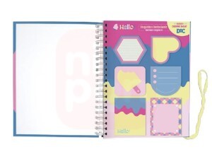 Folha de Bloco de Notas P/ Caderno Smart 6 Blocos Hello Dac
