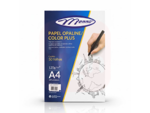 Papel Opaline Branco 120g 50 folhas - Menno 